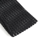 DEVIL FASHION Women's Punk Off Shoulder Buckle Sheer Crop Top Black