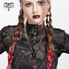 DEVIL FASHION Women's Punk Sci-fi Weird Alien Necklace Black