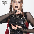 DEVIL FASHION Women's Punk Skull Rivets Chain Bag