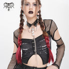DEVIL FASHION Women's Punk Skull Rivets Chain Choker