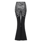 DEVIL FASHION Women's Punk Spike-Detailed Straps Ripped Flare Pants