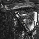 DEVIL FASHION Women's Punk Spiked Front Zipper Bustier