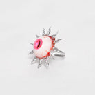DEVIL FASHION Women's Punk Sunflower Eyeball Ring