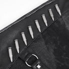 DEVIL FASHION Women's Punk Tie-dyed Buckle Lace-Up Leggings Black