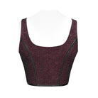 DEVIL FASHION Women's Punk Zip Front Adjustable Strap Bustier