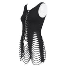 DEVIL FASHION Women's Short Ripped Detailed Punk Tank Tops