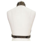DEVIL FASHION Women's Steampunk Brown Body Harness with Brass Chain