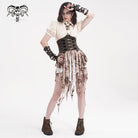 DEVIL FASHION Women's Steampunk Lace-up Zip Underbust Corset