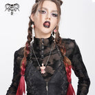 DEVIL FASHION Women's Weirdcore Alien Mechanical Elements Necklace Pink