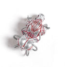 DEVIL FASHION Women's Weirdcore Alien Mechanical Elements Necklace Silver Gray