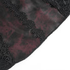 DEVILFASHION Women's Gothic Bat Spider Lace-up Halterneck Dress Black-Red