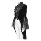 DEVILFASHION Women's Gothic Bat Wing Collar Double-breasted Zip Jacket