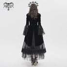 DEVILFASHION Women's Gothic Bat Wing Collar Double-breasted Zip Jacket