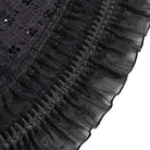 DEVILFASHION Women's Gothic Layered Lace-up Plaid Skirt Black-Purple