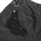 DEVILFASHION Women's Punk Eyelets Layered Ripped Pants