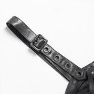 DEVILFASHION Women's Punk Heart Buckle-up Zip Bustier