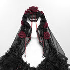 EVA LADY Women's Custom-made Gothic Rose Bowknot Beaded Slip Gown with Hood