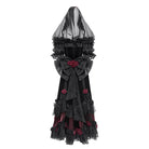 EVA LADY Women's Custom-made Gothic Rose Bowknot Beaded Slip Gown with Hood