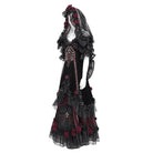 EVA LADY Women's Custom-made Gothic Rose Bowknot Beaded Slip Gown with Hood