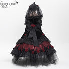 EVA LADY Women's Custom-made Gothic Rose Bowknot Beaded Slip Gown with Hood