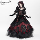 EVA LADY Women's Custom-made Gothic Rose Bowknot Beaded Slip Gown with Hood