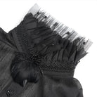 EVA LADY Women's Goth Floral Lace Sheer Shirt