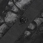 EVA LADY Women's Goth Floral Lace Sheer Shirt