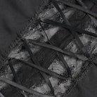EVA LADY Women's Goth Floral Lace Sheer Shirt