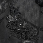 EVA LADY Women's Goth Floral Lace Sheer Shirt