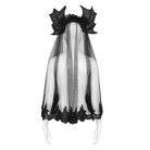 EVA LADY Women's Gothic Bat Wing Rose Mesh Headwear