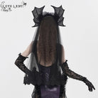 EVA LADY Women's Gothic Bat Wing Rose Mesh Headwear