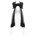 EVA LADY Women's Gothic Bat Wing Rose Mesh Headwear