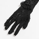 EVA LADY Women's Gothic Beaded Floral Lace Long Gloves