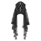 EVA LADY Women's Gothic Beaded Mesh Splice Lace-up Underbust Corset