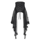 EVA LADY Women's Gothic Beaded Mesh Splice Lace-up Underbust Corset