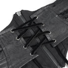 EVA LADY Women's Gothic Crochet Lace-up Zip Girdle