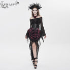 EVA LADY Women's Gothic Crochet Lace-up Zip Girdle