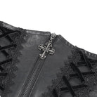 EVA LADY Women's Gothic Crochet Lace-up Zip Girdle