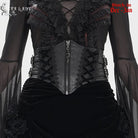 EVA LADY Women's Gothic Crochet Lace-up Zip Girdle