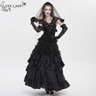 EVA LADY Women's Gothic Cross Plunging Short Sleeve Top