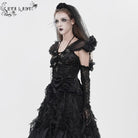 EVA LADY Women's Gothic Cross Plunging Short Sleeve Top