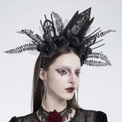 EVA LADY Women's Gothic Cross Rose Beaded Fringe Headpiece