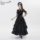 EVA LADY Women's Gothic Cross Rose Beaded Long Skirt