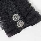EVA LADY Women's Gothic Cross Rose Ruffled Lace Mesh Neck Collar Black