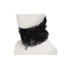 EVA LADY Women's Gothic Cross Rose Ruffled Lace Mesh Neck Collar Black