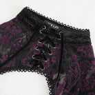 EVA LADY Women's Gothic Cutout Flared Sleeved Floral Embossed Shirt