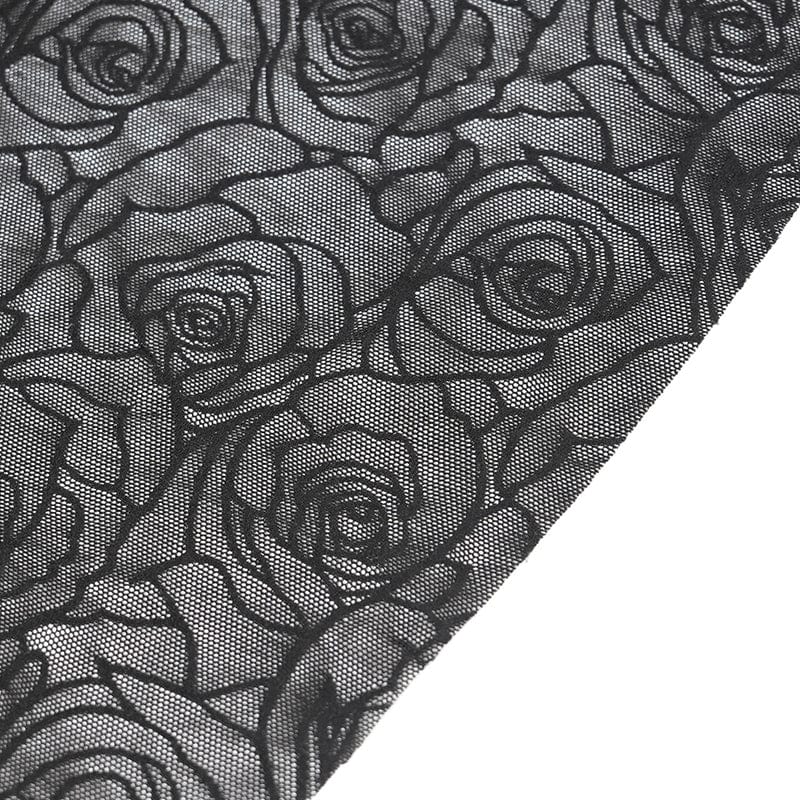 EVA LADY Women's Gothic Cutout Floral Embroidered Party Slip Dress Black
