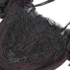 EVA LADY Women's Gothic Embroidered Chained Off Shoulder Shirt Black