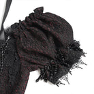 EVA LADY Women's Gothic Embroidered Chained Off Shoulder Shirt Black