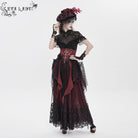 EVA LADY Women's Gothic Embroidered Rose Cross Underbust Corset